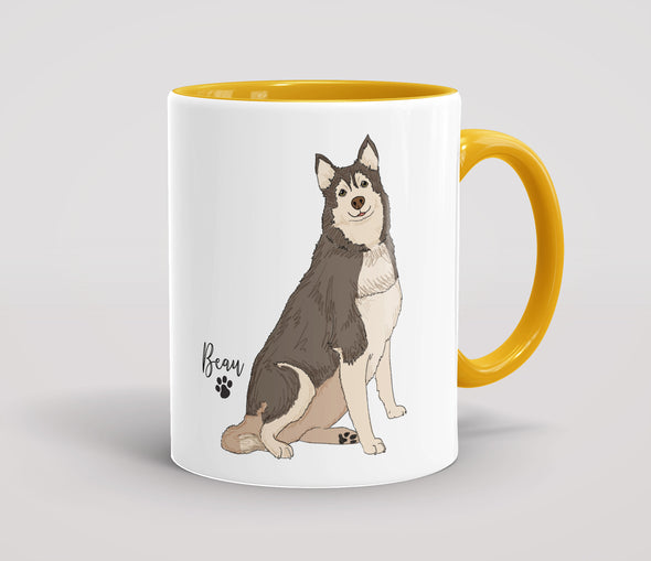 Personalised Brown Husky - Mug