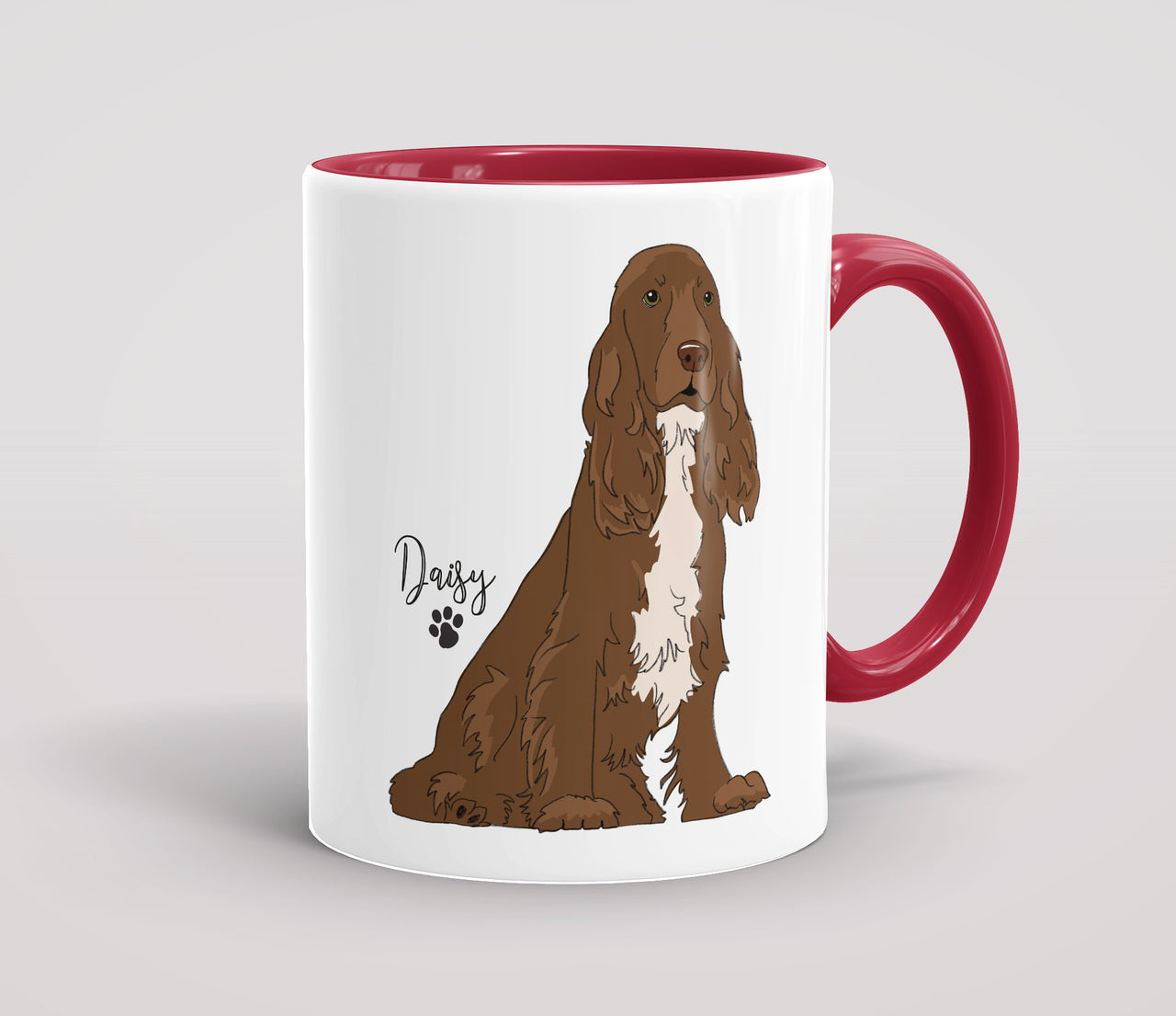 Personalised Brown & White Show Spaniel - Mug
