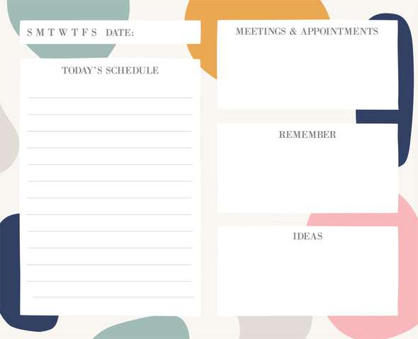Colour Block, Day Schedule, Desk Planner