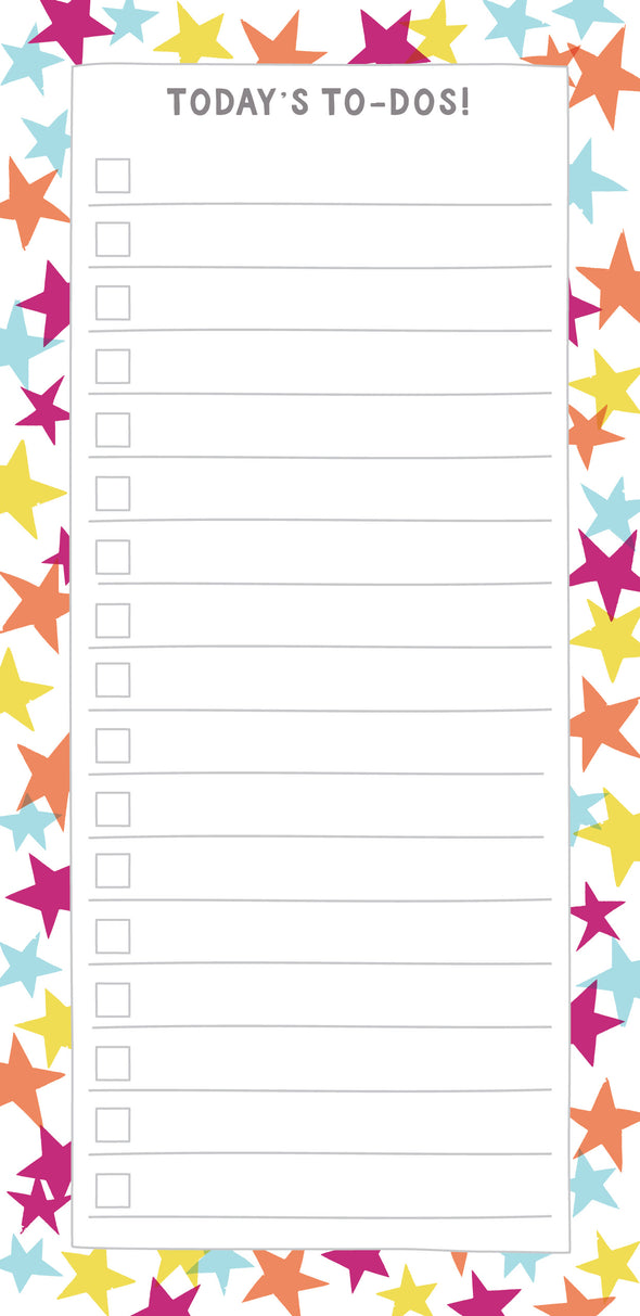 Confetti Stars, Day Schedule Planner, Desk Pad, Stationery