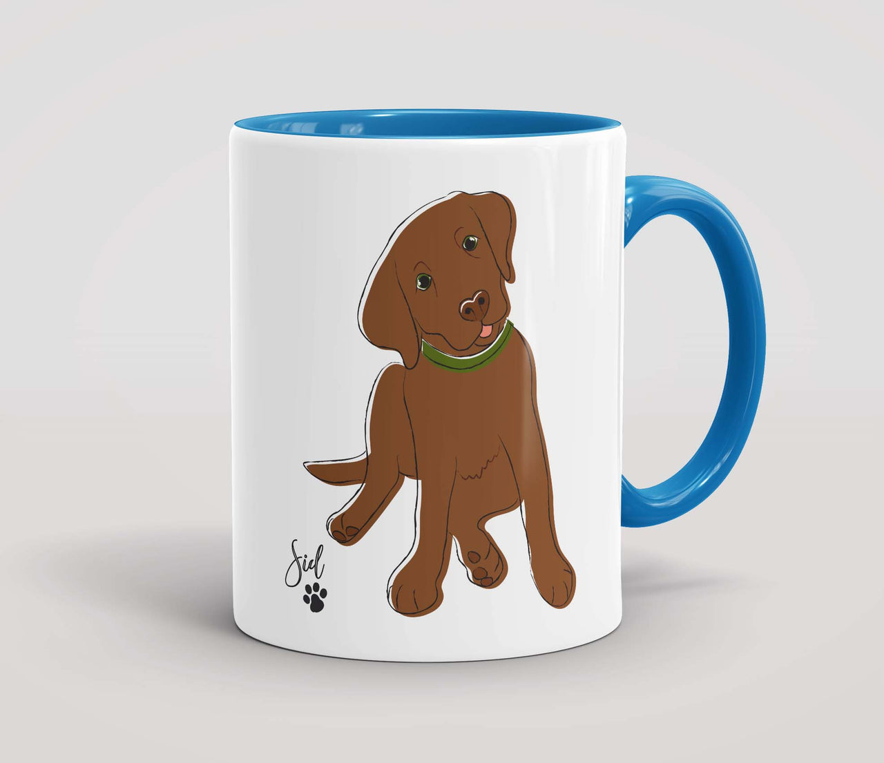 Personalised Chocolate Labrador Pup - Mug