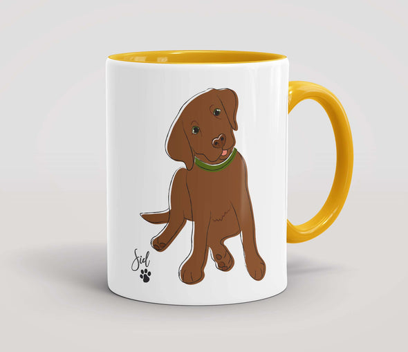 Personalised Chocolate Labrador Pup - Mug