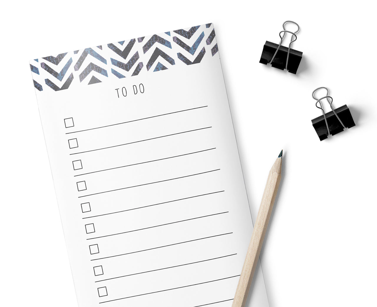 Dark Chevrons, To Do Today, List Pad
