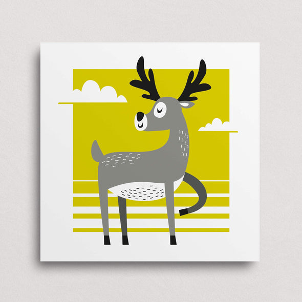 Cute Children's Art Print Deer