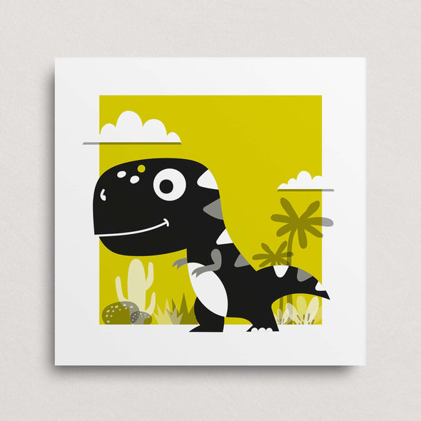 Cute Children's Art Print Dinosaur Rex