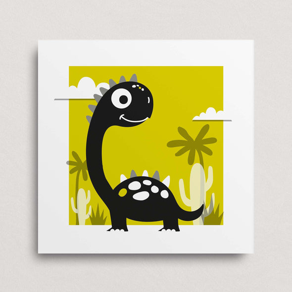Cute Children's Art Print Dinosaur Dino