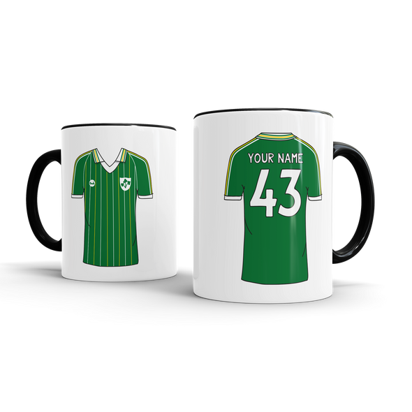 Personalised Retro Football Shirt Mug - IRELAND