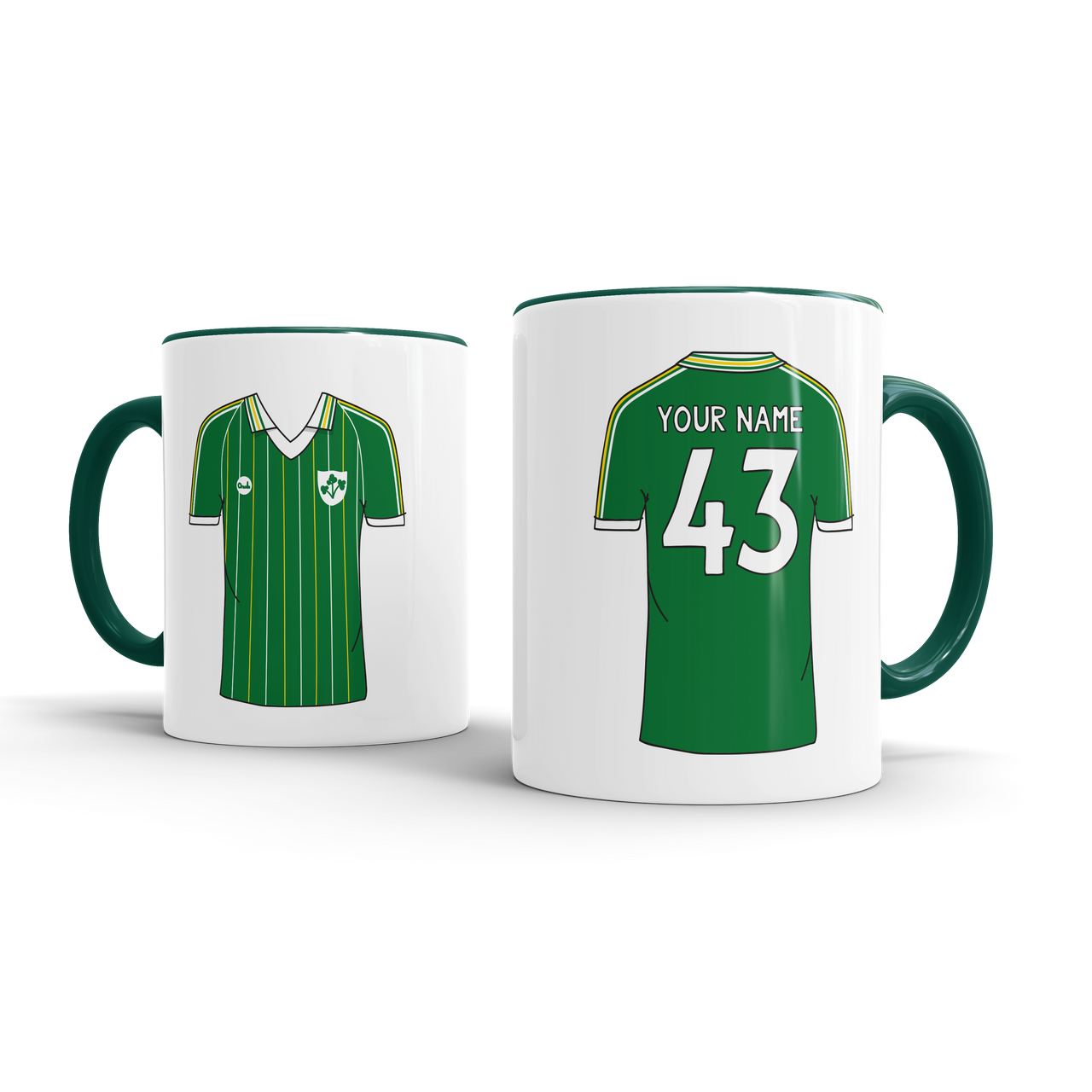 Personalised Retro Football Shirt Mug - IRELAND