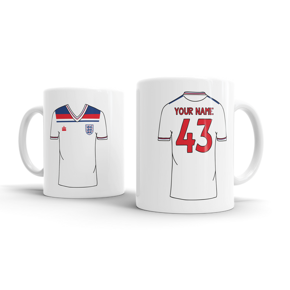 Personalised Retro Football Shirt Mug - ENGLAND