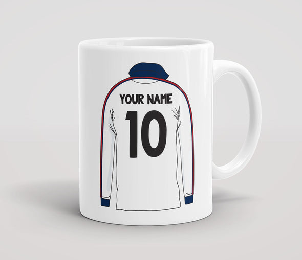 Personalised Retro Rugby Shirt Mug - ENG