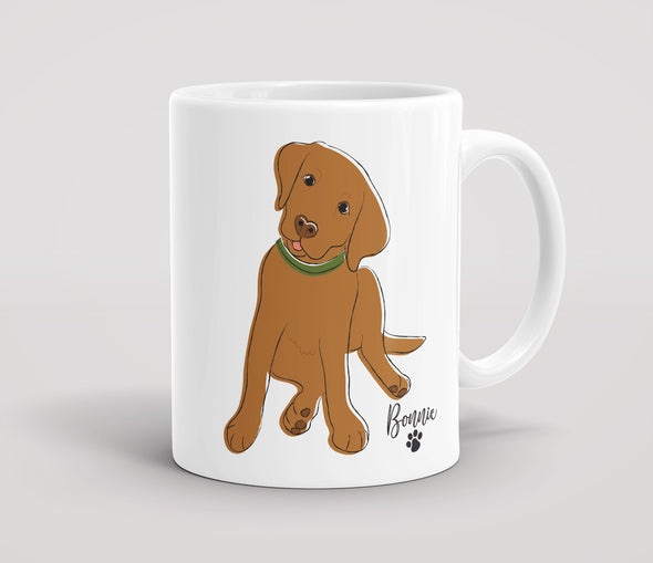 Personalised Fox Red Labrador Pup - Mug