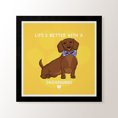 Chocolate Sausage Dog - Art Print