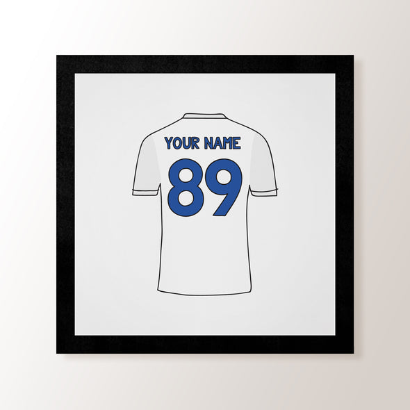Personalised Football Shirt White - Art Print