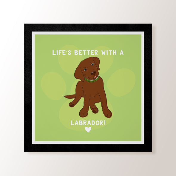 Chocolate Labrador - Art Print