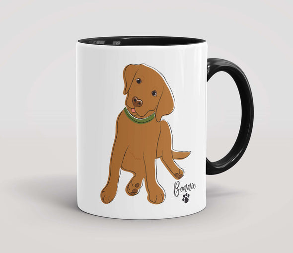 Personalised Fox Red Labrador Pup - Mug