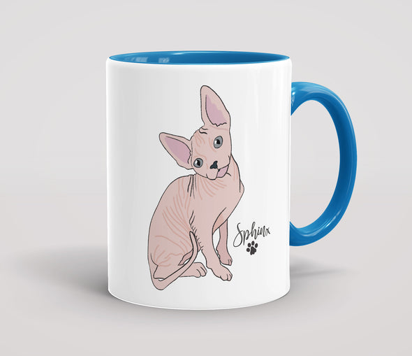 Personalised Pink Sphynx Cat - Mug
