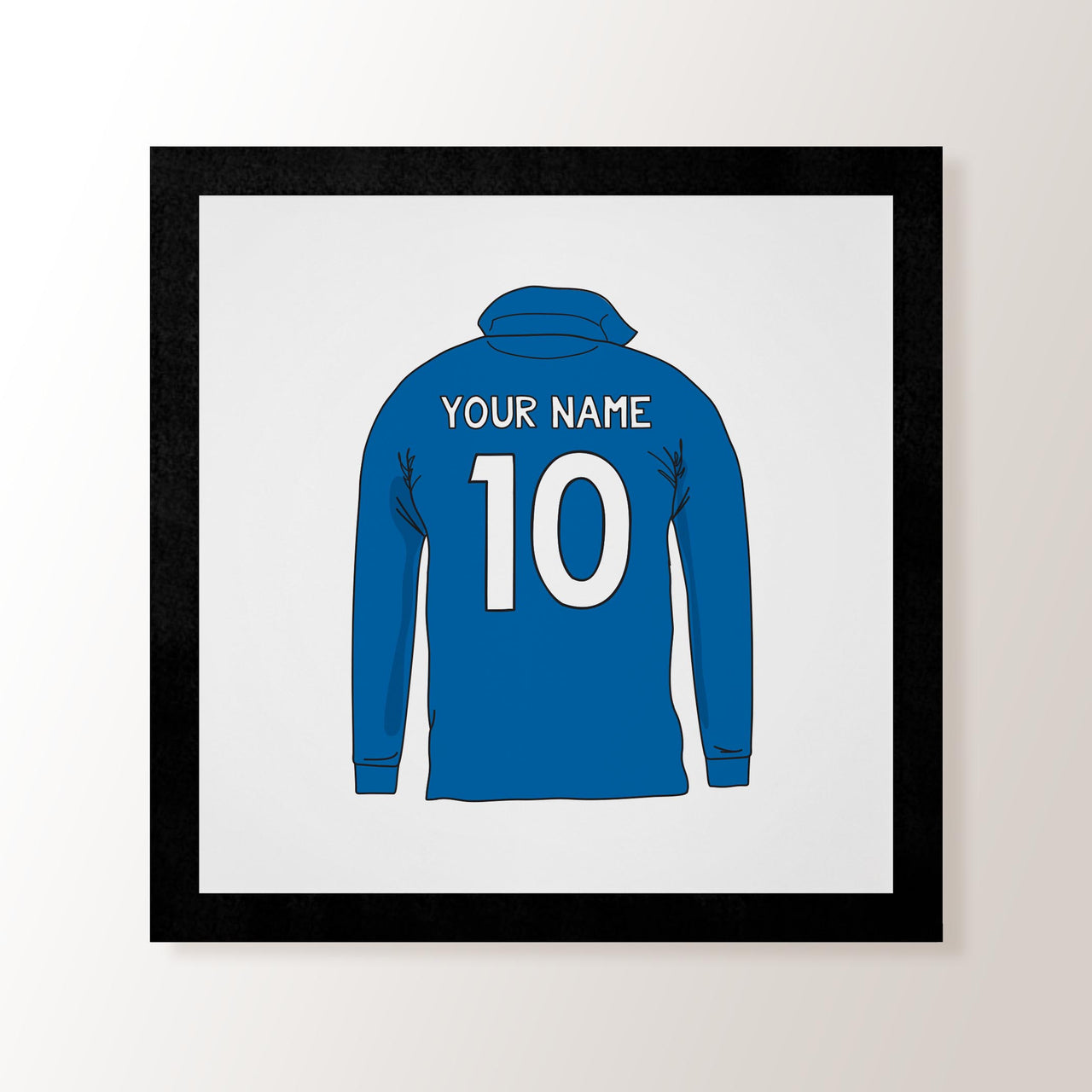 Personalised Retro Rugby Shirt Art Print - ITA