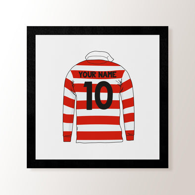 Personalised Retro Rugby Shirt Art Print - JPN