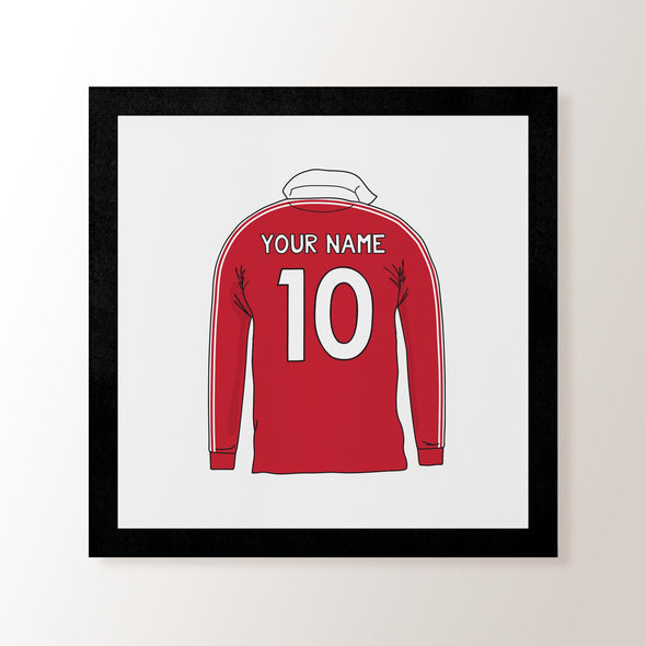 Personalised Retro Rugby Shirt Art Print - LIONS