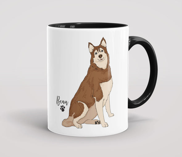 Personalised Light Brown Husky - Mug