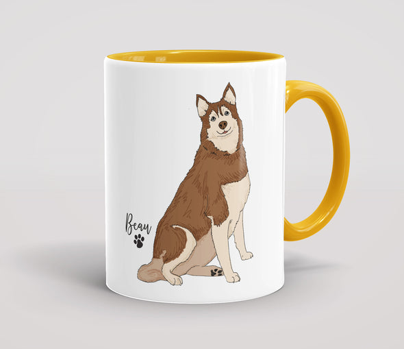 Personalised Light Brown Husky - Mug