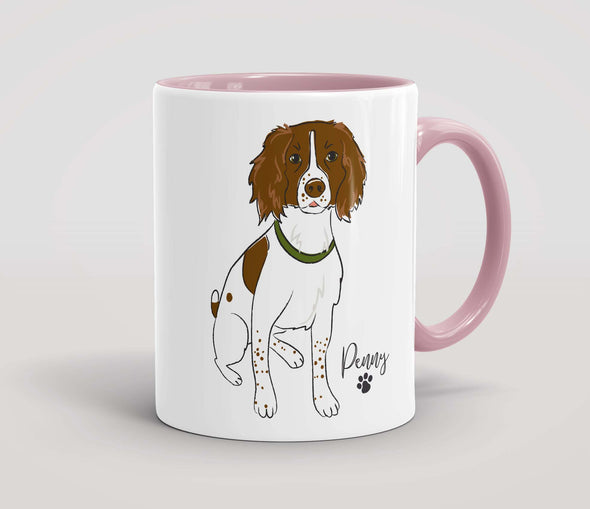 Personalised Liver and White Springer Spaniel - Mug