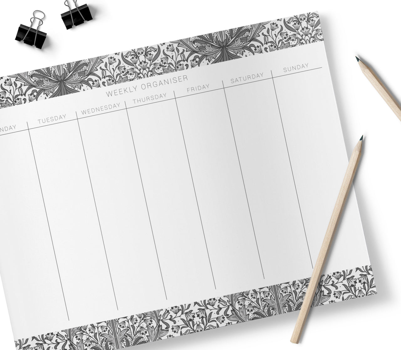 William Morris Bluebell, Weekly Planner, Desk Pad
