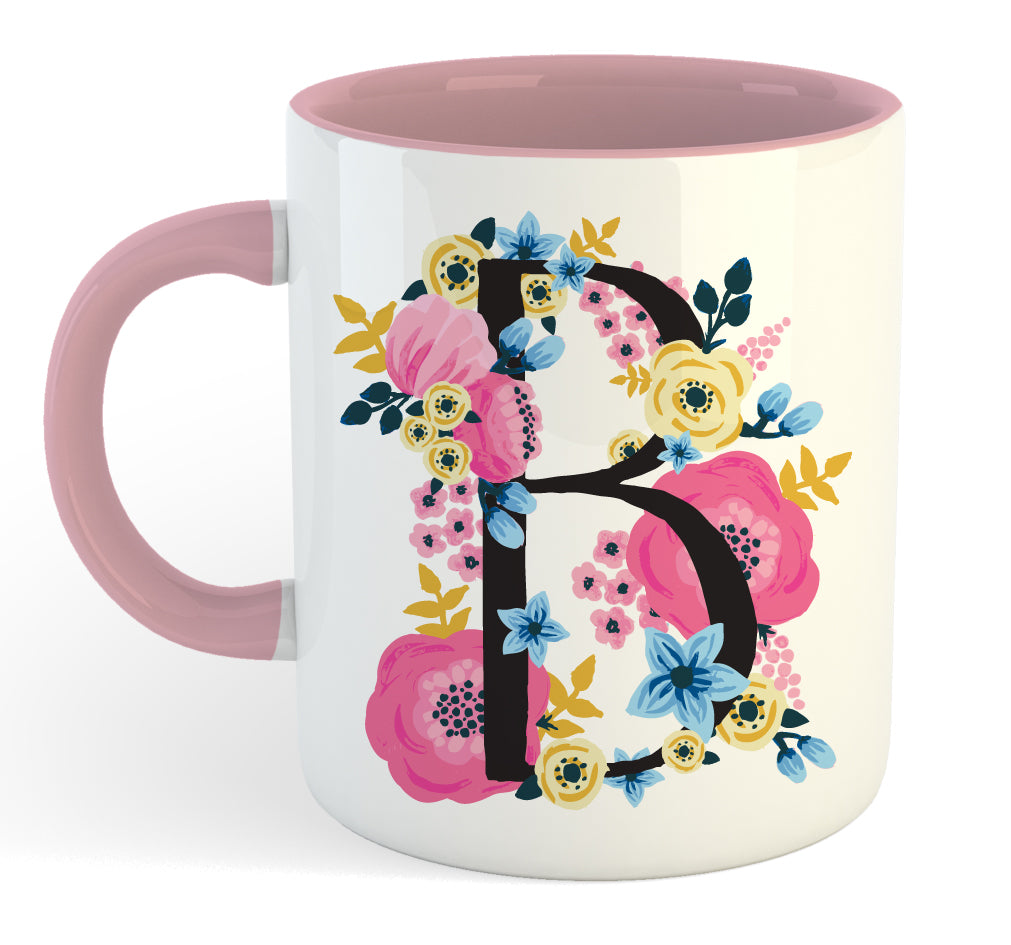 A - Z Floral Alphabet Mug