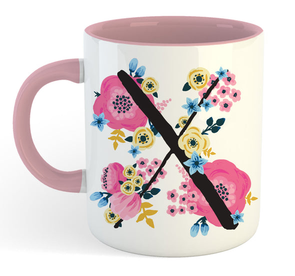 A - Z Floral Alphabet Mug