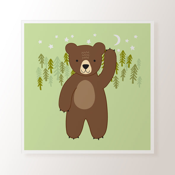 Bear in The Woods- Small Art Print