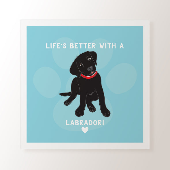 Black Labrador -  Art Print