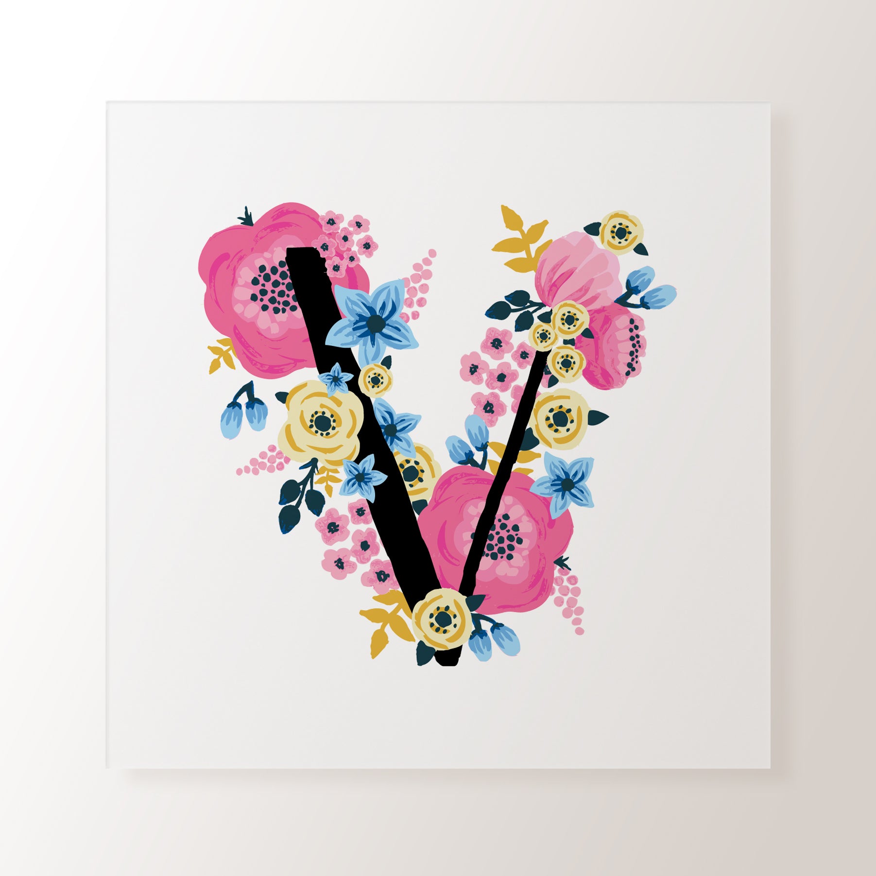 & Painted Floral Alphabet - Personal Digital Print