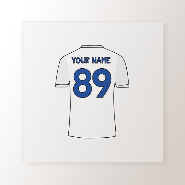 Personalised Football Shirt White - Art Print