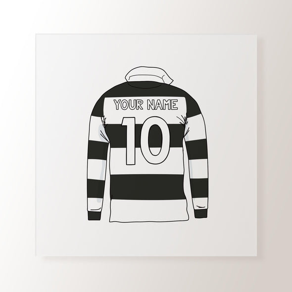 Personalised Retro Rugby Shirt Art Print - BARBS