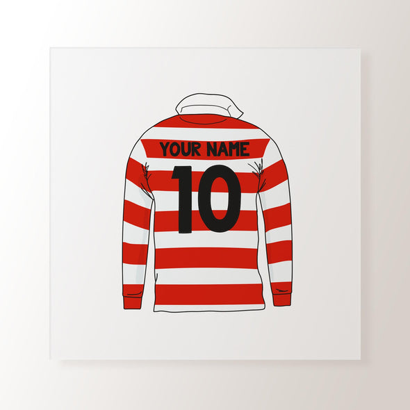Personalised Retro Rugby Shirt Art Print - JPN