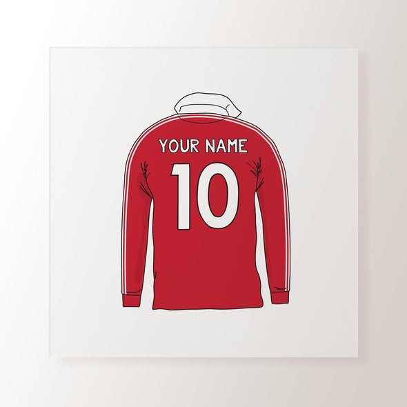 Personalised Retro Rugby Shirt Art Print - LIONS