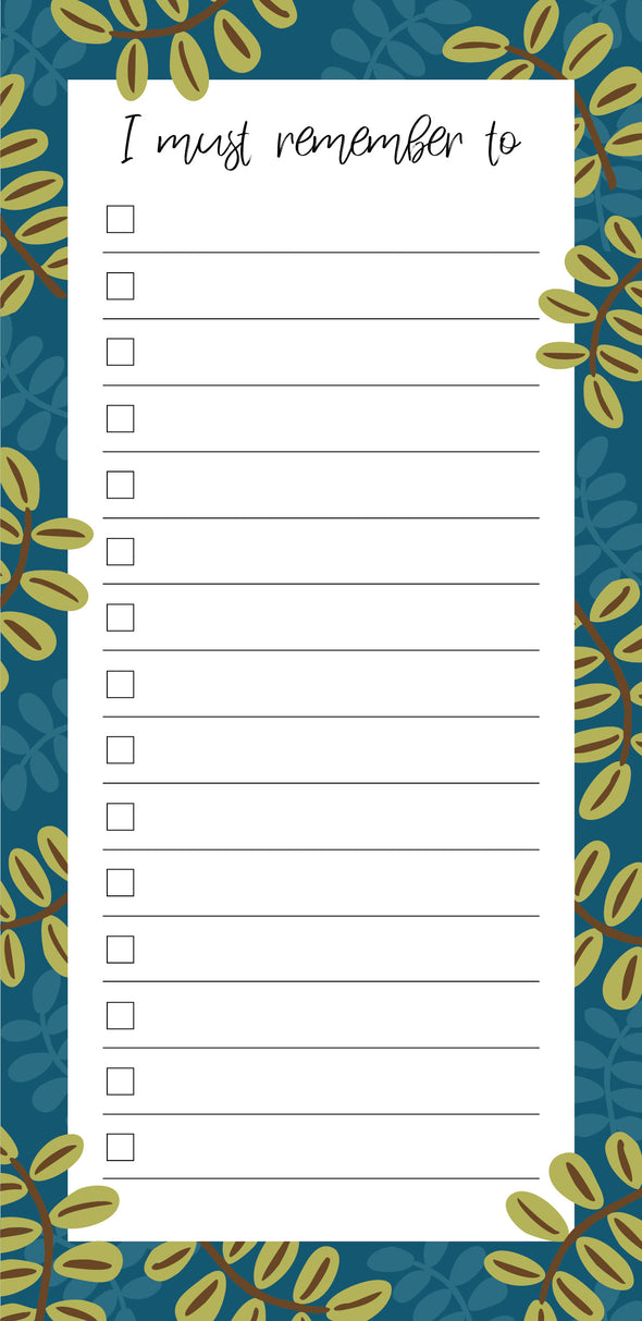 Painted Leaves, Must Not Forget List Planner