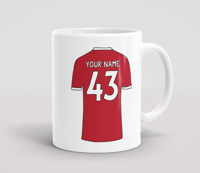 Personalised Football Shirt Red - Personalised Mug