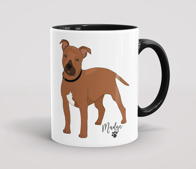 Personalised Red Staffordshire Bull Terrier - Mug