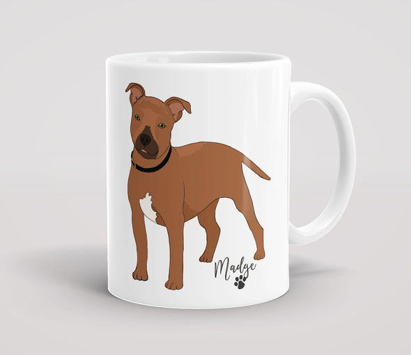 Personalised Red Staffordshire Bull Terrier - Mug