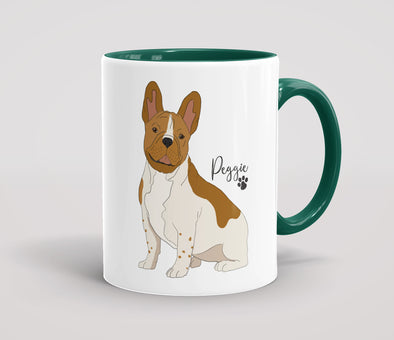 Personalised Red & White French Bulldog - Mug