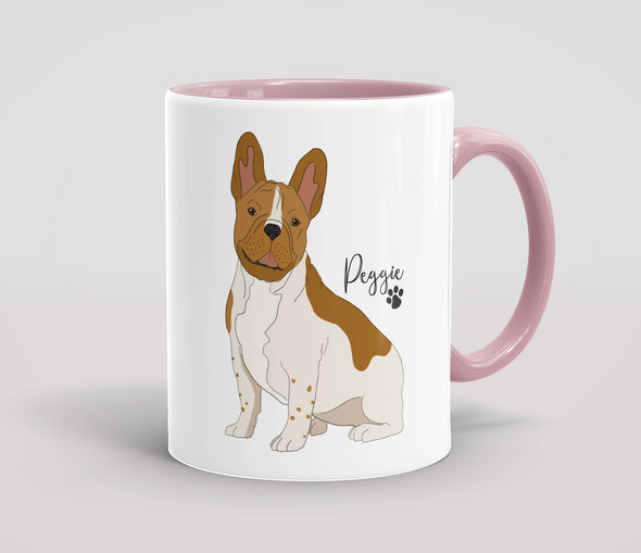 Personalised Red & White French Bulldog - Mug