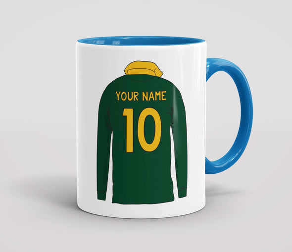Personalised Retro Rugby Shirt Mug - SA