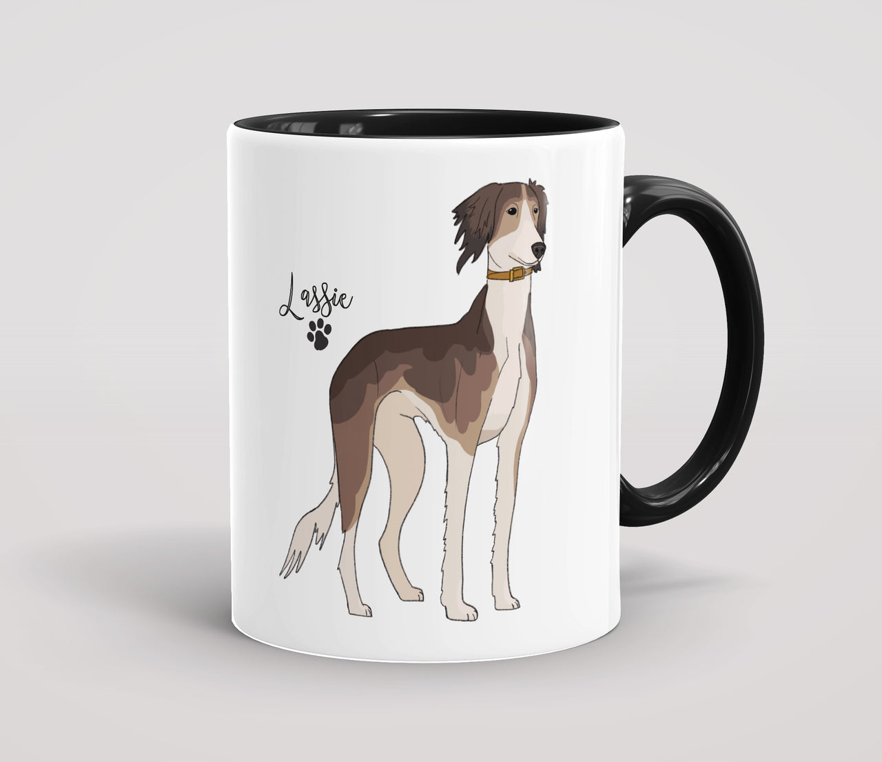 Personalised Brown & White Saluki - Mug