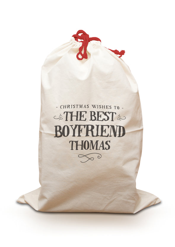 Best Boyfriend - Personalised Santa Sack