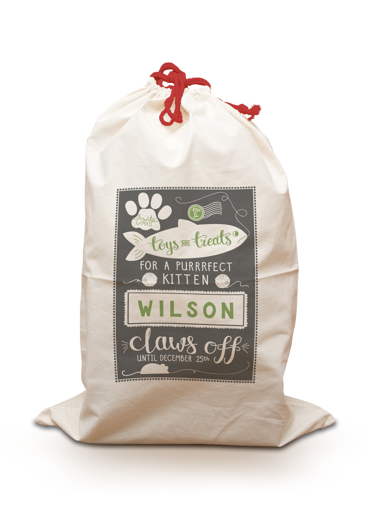 Purfect Kitten - Personalised Santa Sack
