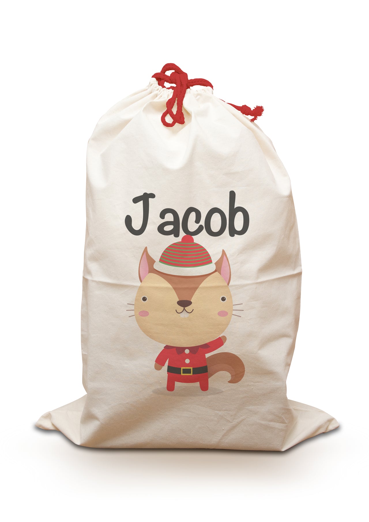 Christmas Squirrel - Personalised Santa Sack