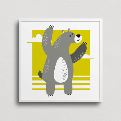 Cute Children's Art Print Bear