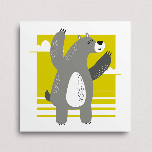 Cute Children's Art Print Bear