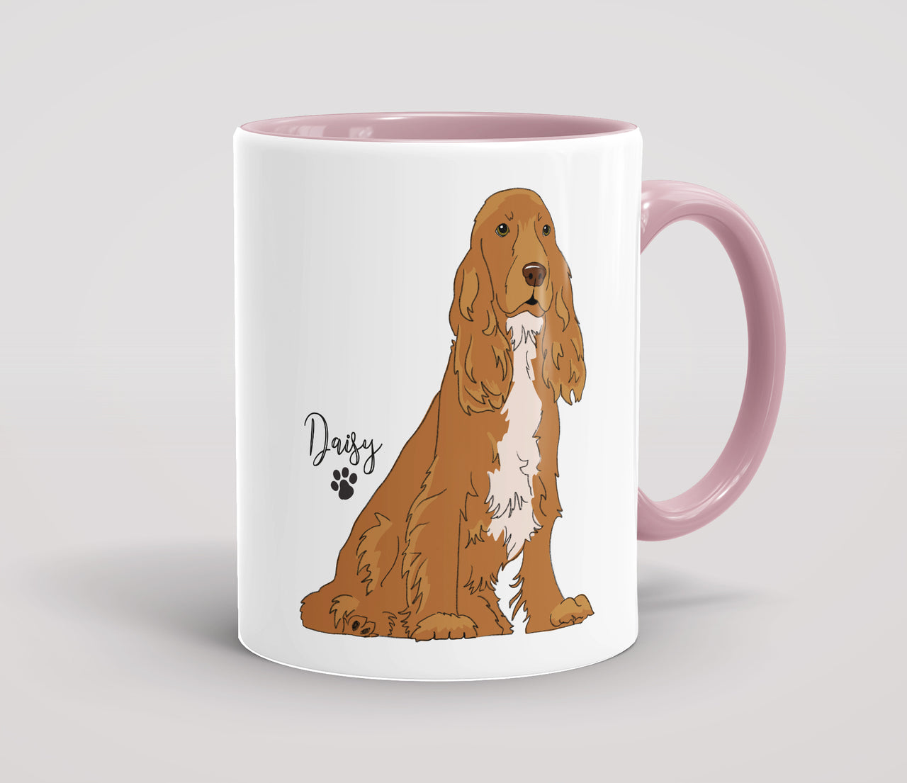 Personalised Tan & White Show Spaniel - Mug